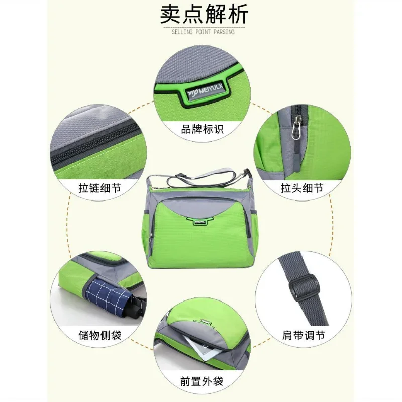 2024 New Big Capacity Men Women Diagonal Span Waterproof Oxford Shoulder Crossbody Package Leisure Travel Cashier Business Bag