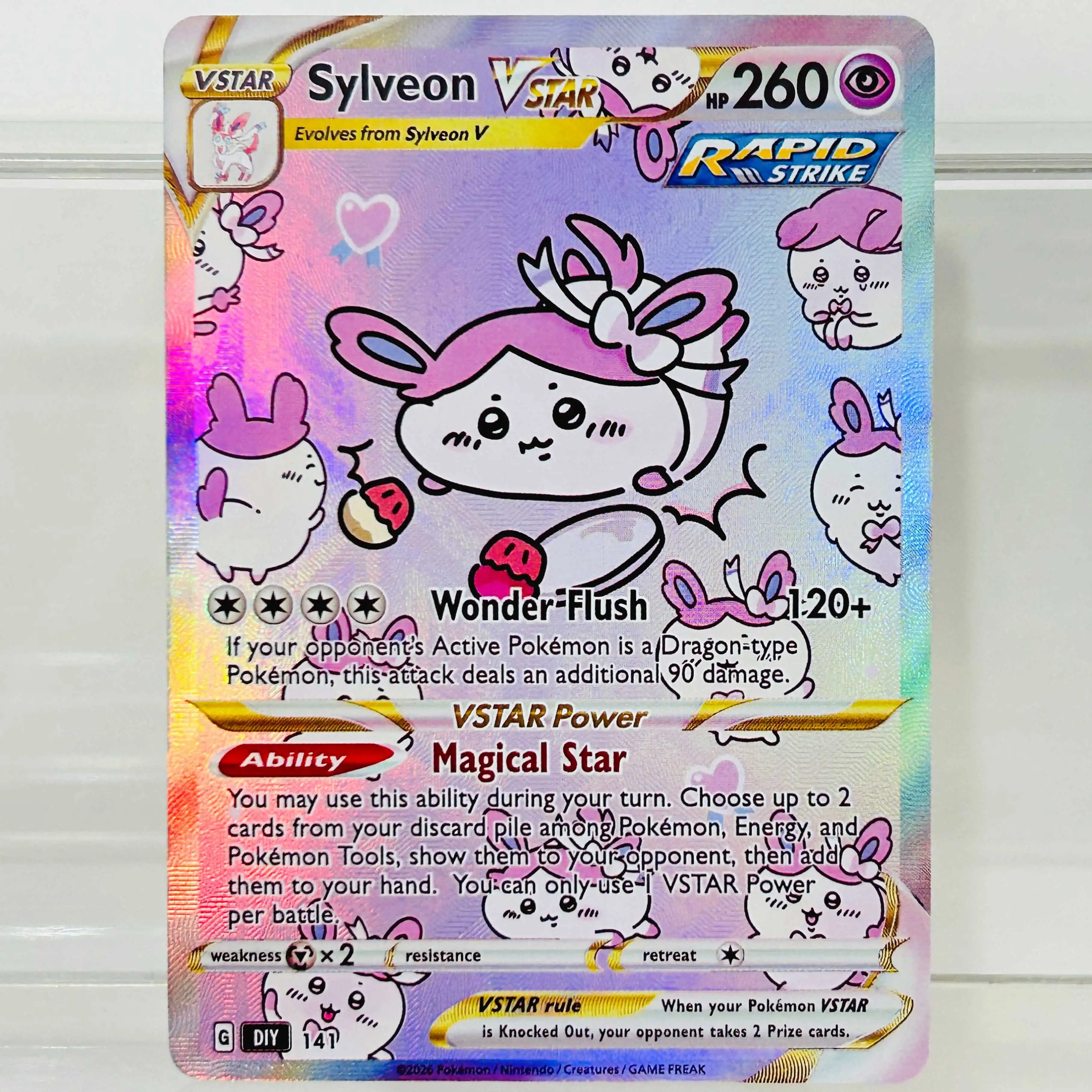 DIY Jolteon Glaceon Leafeon Sylveon Eevee Espeon Vaporeon Flareon Umbreon 9 Stück EN-Version Karten Premium Anime Sammelkarten – Detail 11