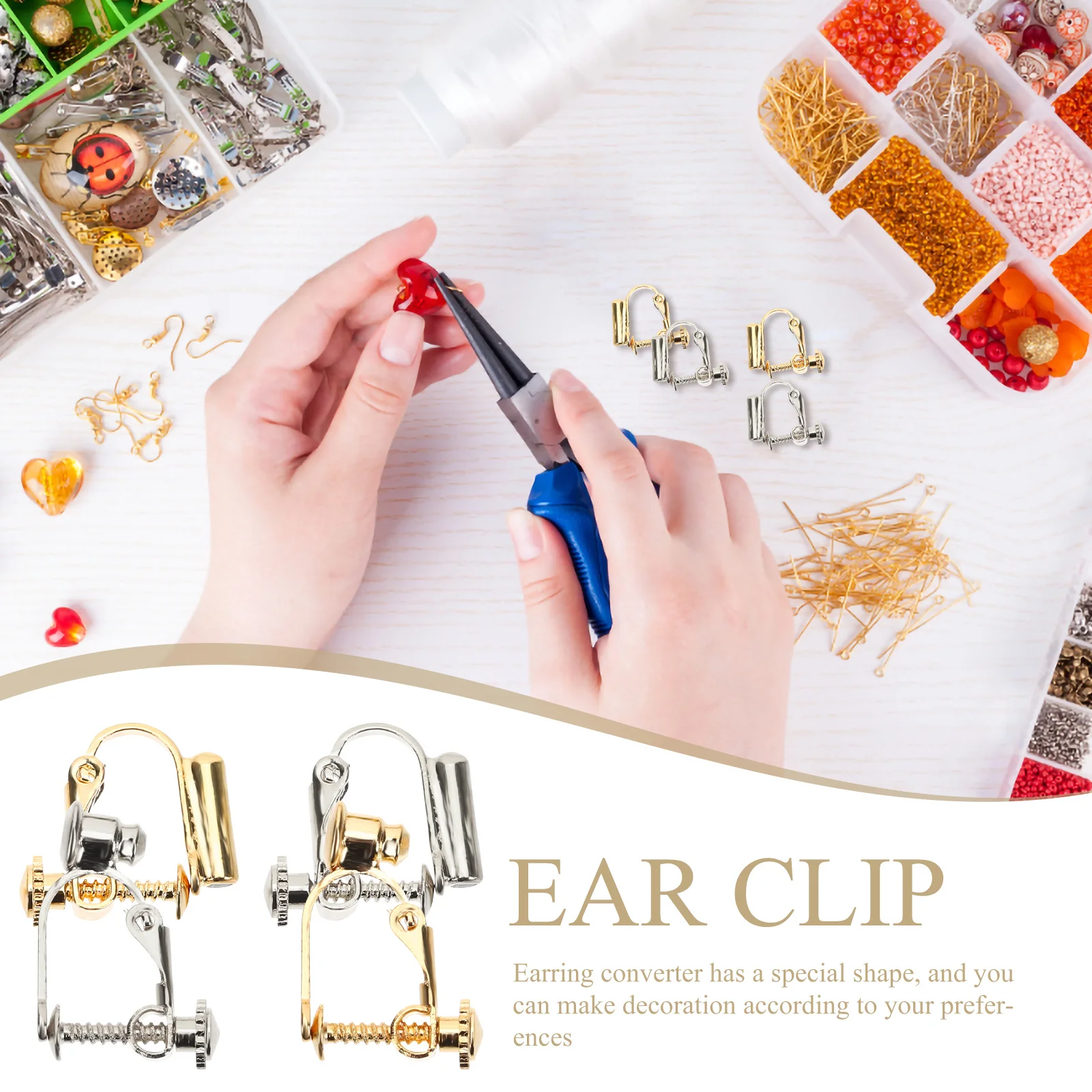 Ear Clip Converters Premium Metal Diy Making Parts For Non Pierced Ears Clip On Earring Backs Earring Converter Jewelry