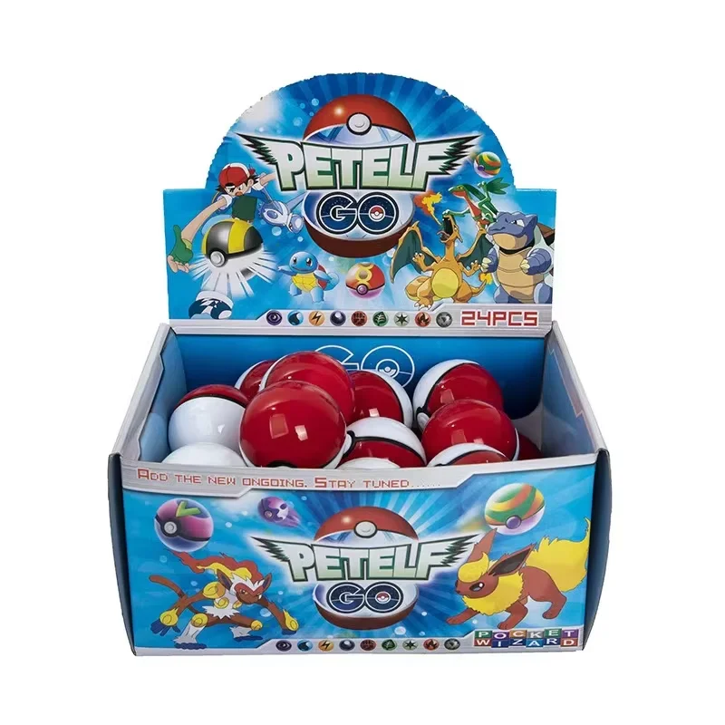 Miniso 12/20/24 unids/set 4-5 Cm PokeBall modelo Anime figura monstruo de bolsillo mascota elfo muñecas juguetes para regalo de cumpleaños para niños