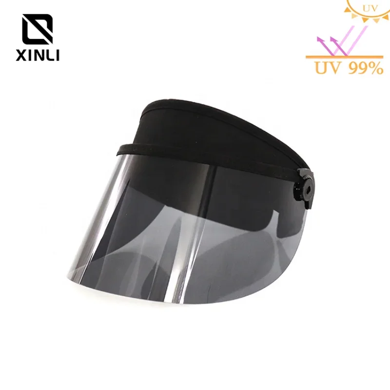 Shorty Men Black Color Golf Caps Fashion Outdoor Travel Plastic PVC Sunshade Hat UV Protection Versatile Sport Sun Visor Cap