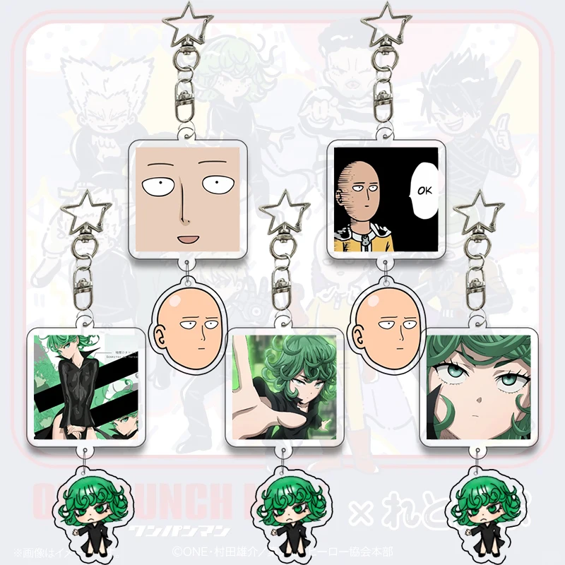 

Брелок для ключей One-Punch Man, кулон Kawaii Tatsumaki, изысканная сумка, украшение для студента, акриловый брелок для ключей с героями мультфильмов, аниме, подарок на день рождения