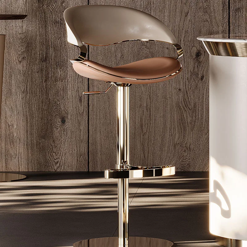 مصمم العرش بار البراز الذهب عظم الترقوة قابل للتعديل الذراع الاسترخاء بار البراز الجمالية مريح Banqueta صالة جناح الأثاث