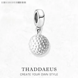 Golf Ball Charm Pendants For Women Men Sport 925 Sterling Silver Fine Jewelry Brand New Summer Gift