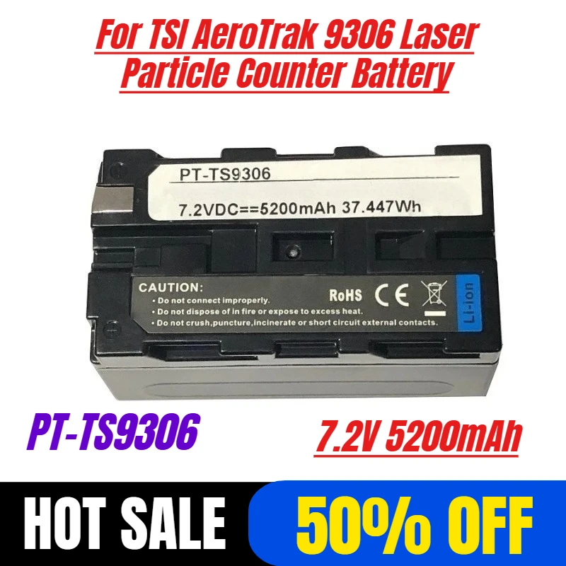 

5200mAh for TSI AeroTrak 9306 Laser Particle Counter Battery 700032