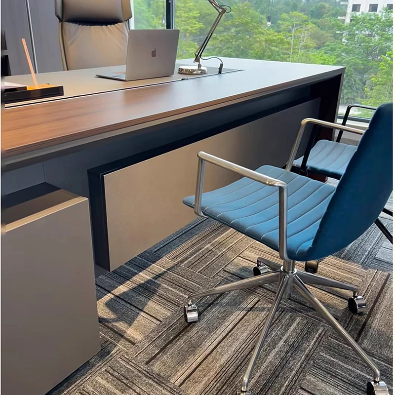 xx-Brown Executive Desk Storage Leg Support Modern Drawers Office Desks Cheap Wood Luxury Escrivaninha Office Furniture*