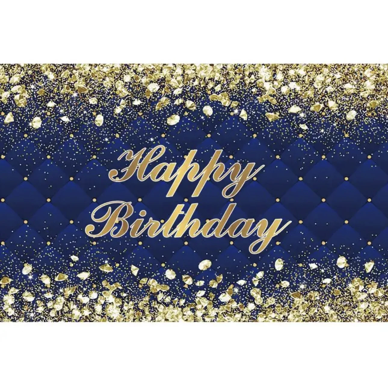 Golden blue black diamond balloons  happy birthday party celebration background childrens cake family poster photo background