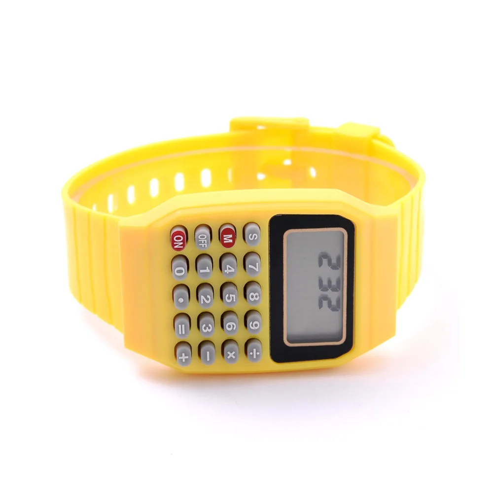 Children Electronic Calculator Silicone Date Multi-Purpose Keypad Wrist Watch Au13 19 Droship