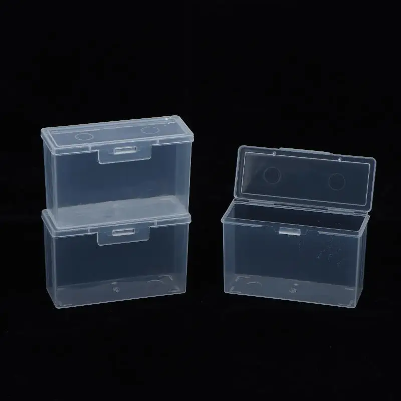 4Pcs Multipurpose Plastic Clear Storage Box For Game Card Rectangular Business Card Credit Card Holder Case Organizer