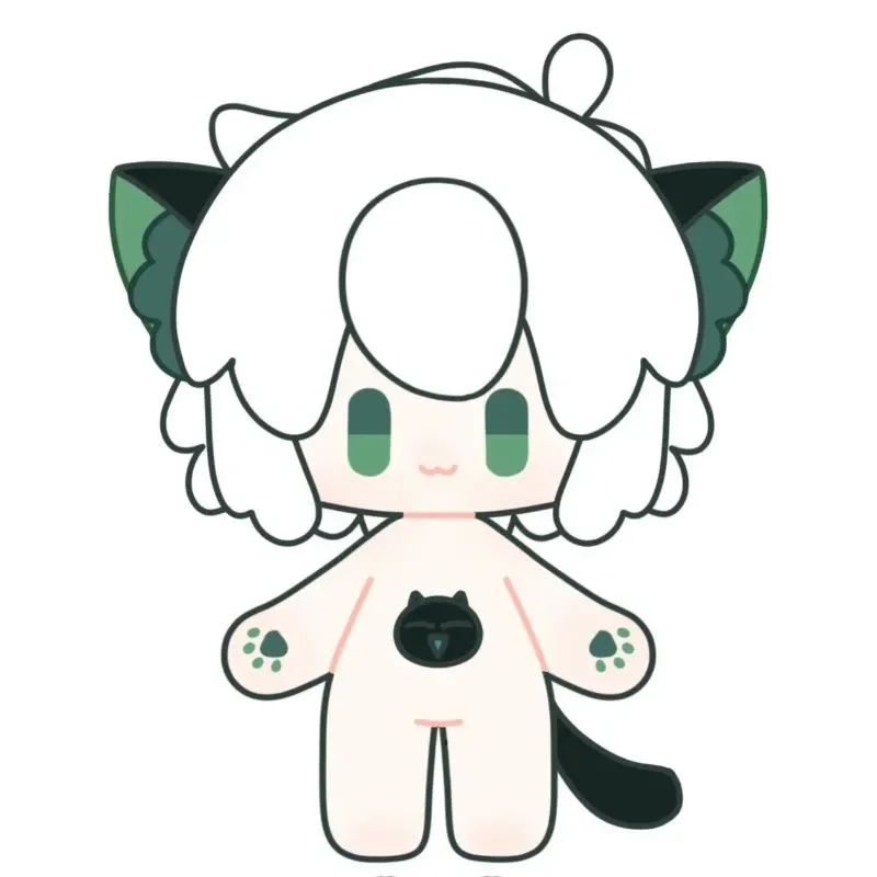 Stuffed 20cm Anime The Legend of Hei White Hair Role Cosplay Plush Doll Toys for Festival Gift or Kids Friends Birthday Gift