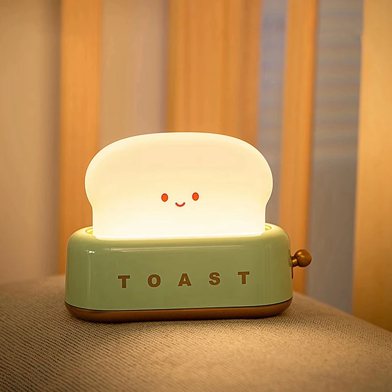 ABNO-Toast Night Light เครื่องปิ้งขนมปังเดสก์ท็อปเด็ก Night Light น่ารักโคมไฟข้างเตียงห้องนอน