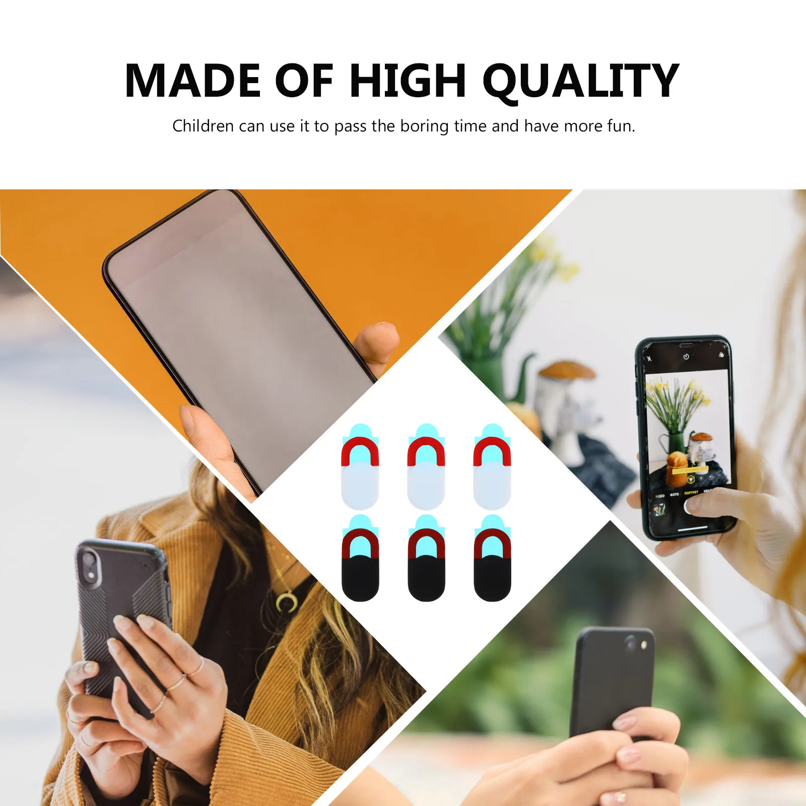 

6pcs White3 Camera Privacy Sliding Cover Phone Laptop Webcam Shield Practical Longlasting Easy Carry Gift Phone