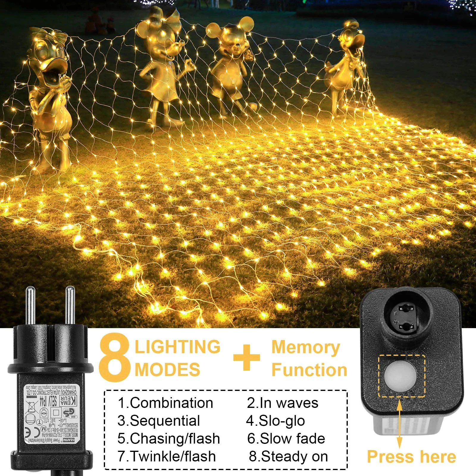 Outdoor Lighting Grid Screen - أضواء LED شبكية تعمل بتيار مستمر