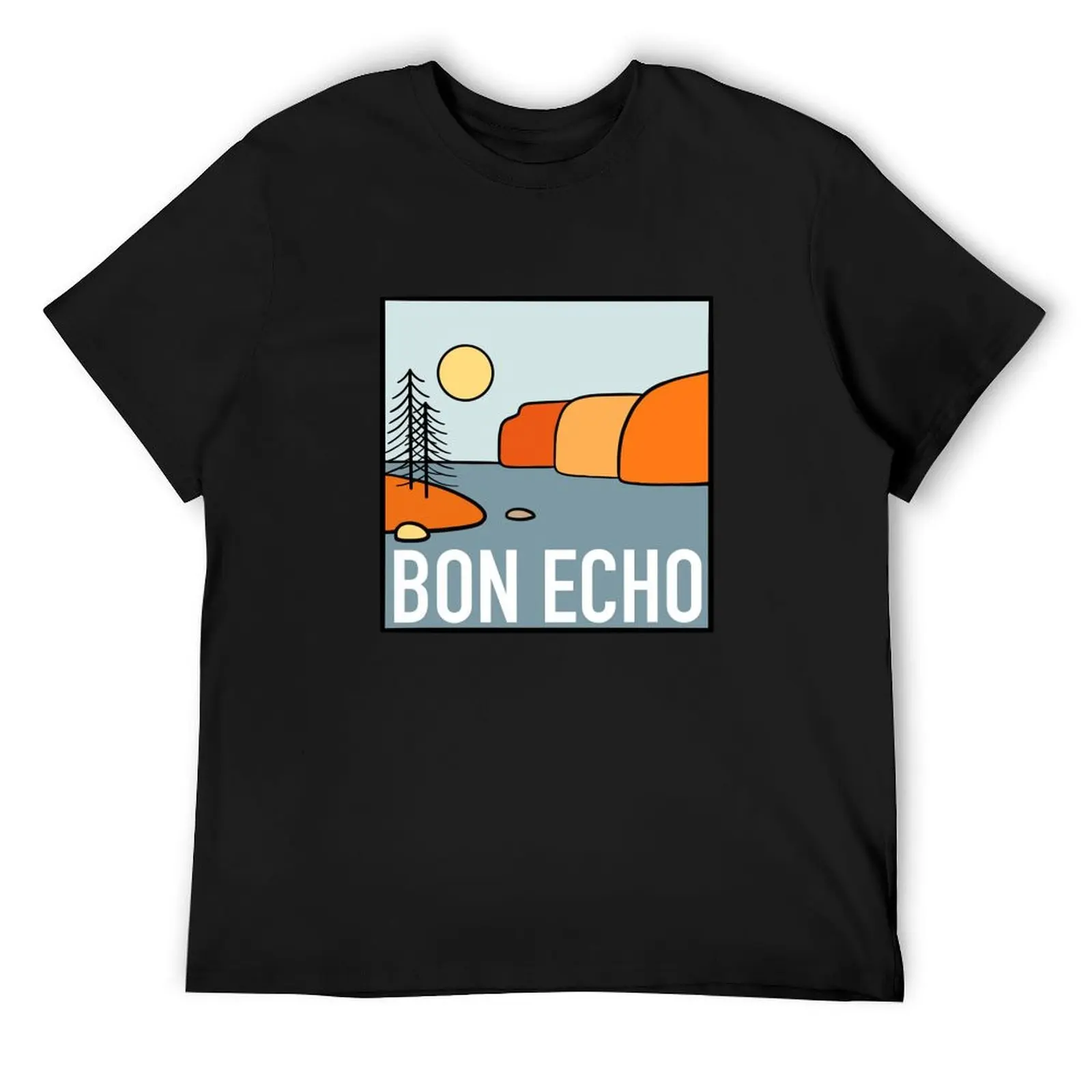 Bon Echo National Park Illustration T-Shirt anime stuff graphic t shirts blanks sublime men clothes