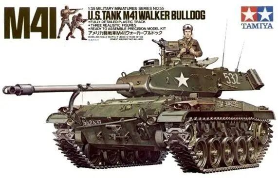 Tamiya 35055 1/35 Scale Military Model Kit US M41 Walker Bulldog Light Tank Model Building