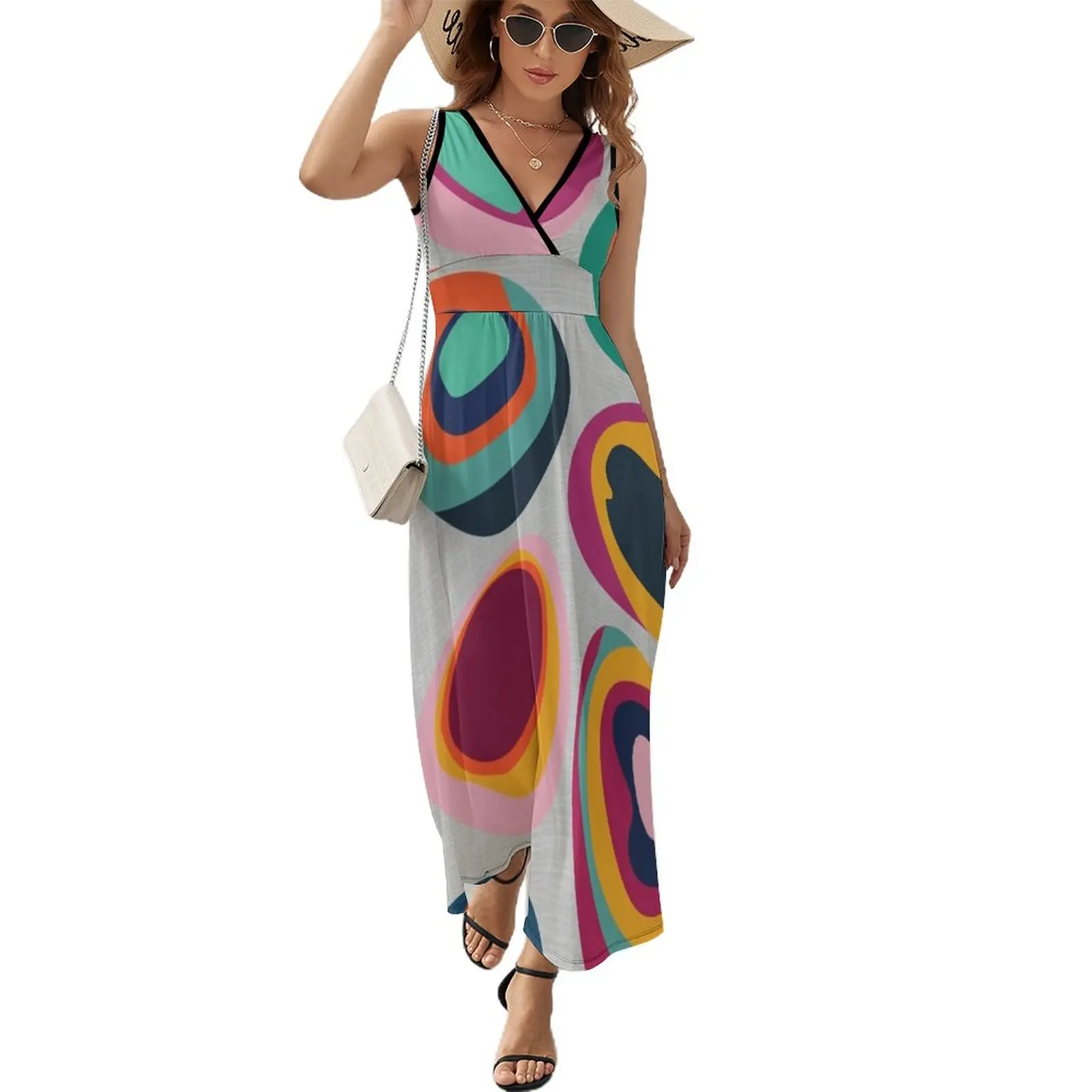 

Rainbow Resin Sleeveless Dress sensual sexy dress for women Womens dresses