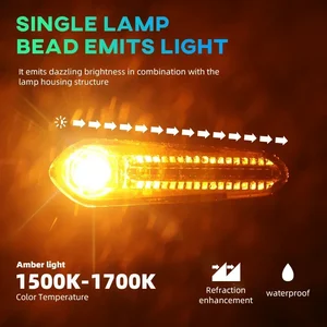 ضوء إشارة الانعطاف LED ل Yamaha MT07 Tenere 700 XJ6 FZ6 MT09 Tracer 900 MT10 MT03 FZ25 وميض اتجاهي للدراجات النارية أفضل 6 دراجات مصغرة مبيعا XJ6 - No6