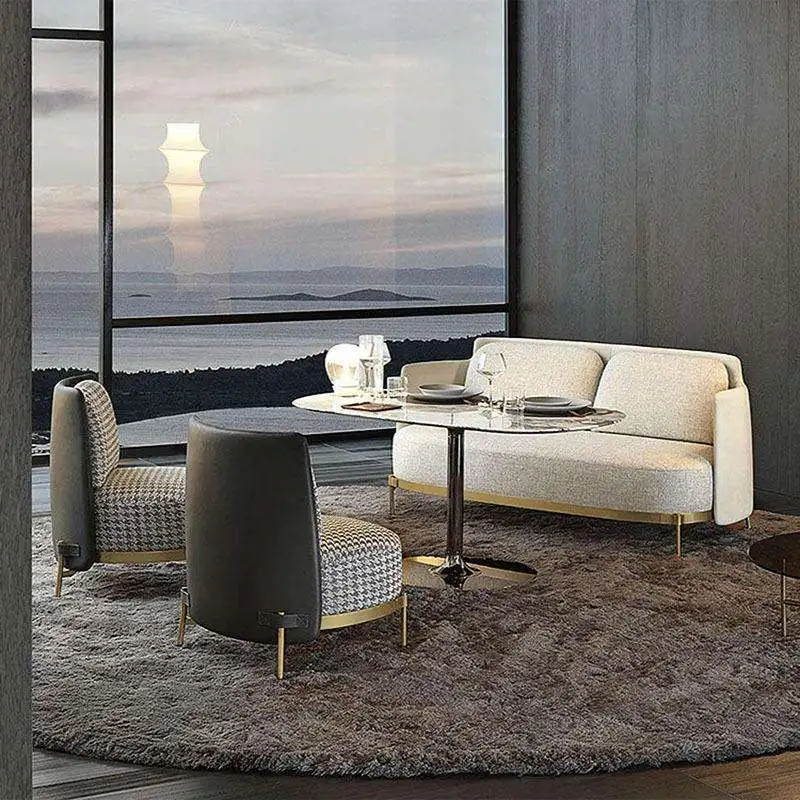 Custom Italian Designer NordicLuxury Single Sofa Minimalist Leisure Sofa Chair For Living Room Hotel Office Reception Stool