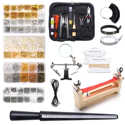 Jewelry Making Supplies Set Head Pins Lobster Clasps Chains Jump Rings Earrings Clasps Hooks for DIY Jewelry Making Accessories