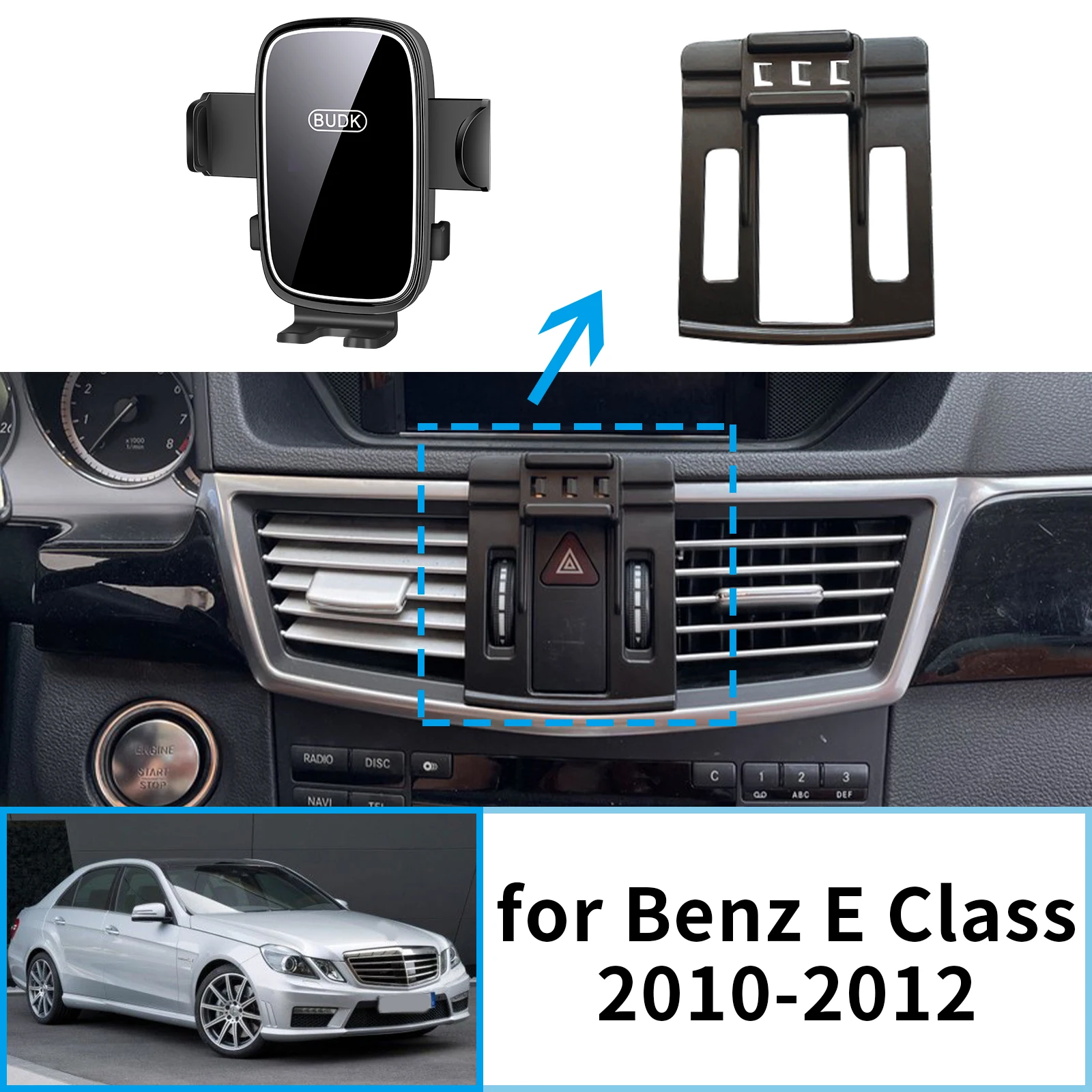 

Car Mobile Phone Holder for Mercedes Benz E Class E200 E300 W212 2010 2011 2012 Navigation Stand Auto Accessories GPS Bracket