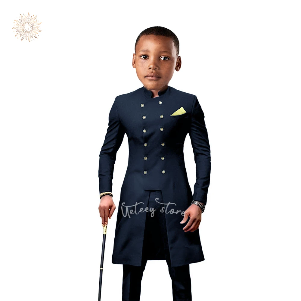 Boy's 2pcs Party Suits Slim Fit Boys Suit Set Dresswear Ring Bearer Outfit Kids Wedding Dress Clothes