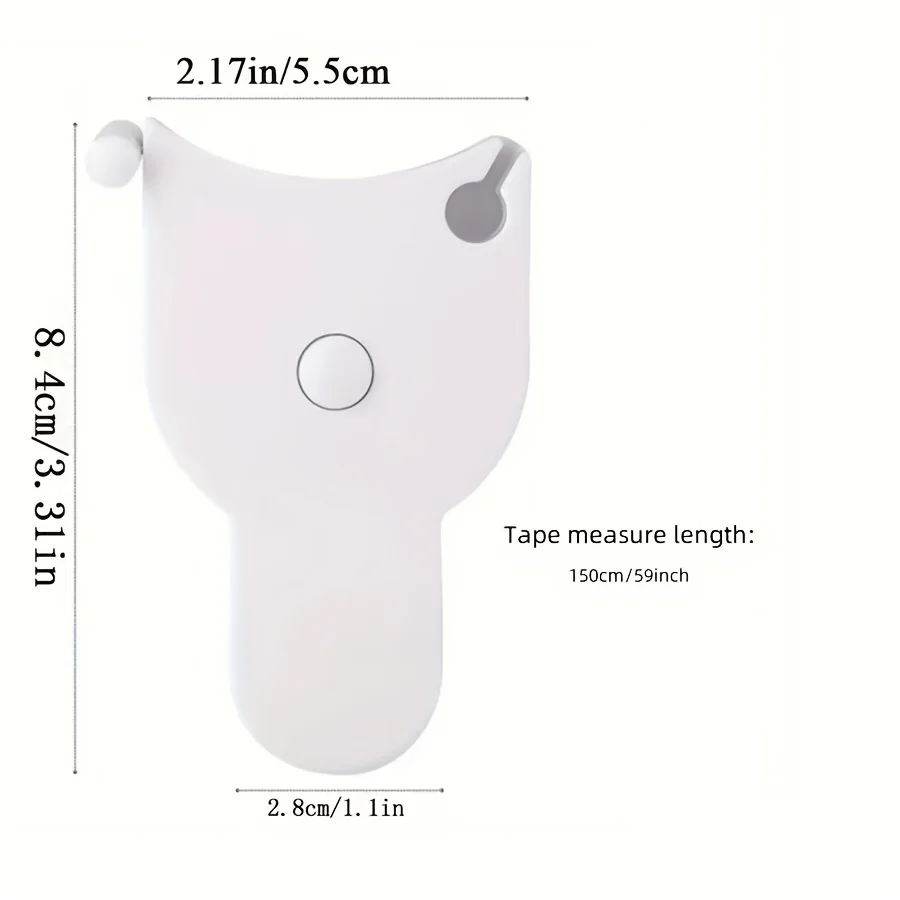 Body Measuring Tape 3D Soft Tape for Waist Hip Arm Thigh Double Sided Inch/cm Ruler Portable Retractable Sewing Tape