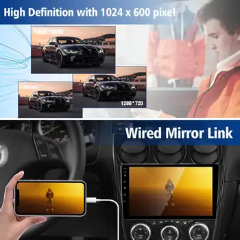 適用於馬自達6 Atenza(2002-2008)的ANYFAR車用收音機,支援Android 13系統,無線CarPlay、Android Auto、GPS導航、WiFi、藍牙、FM收音機,2GB+32GB儲存空間 10 最佳銷售 2003年馬自達6 - №1