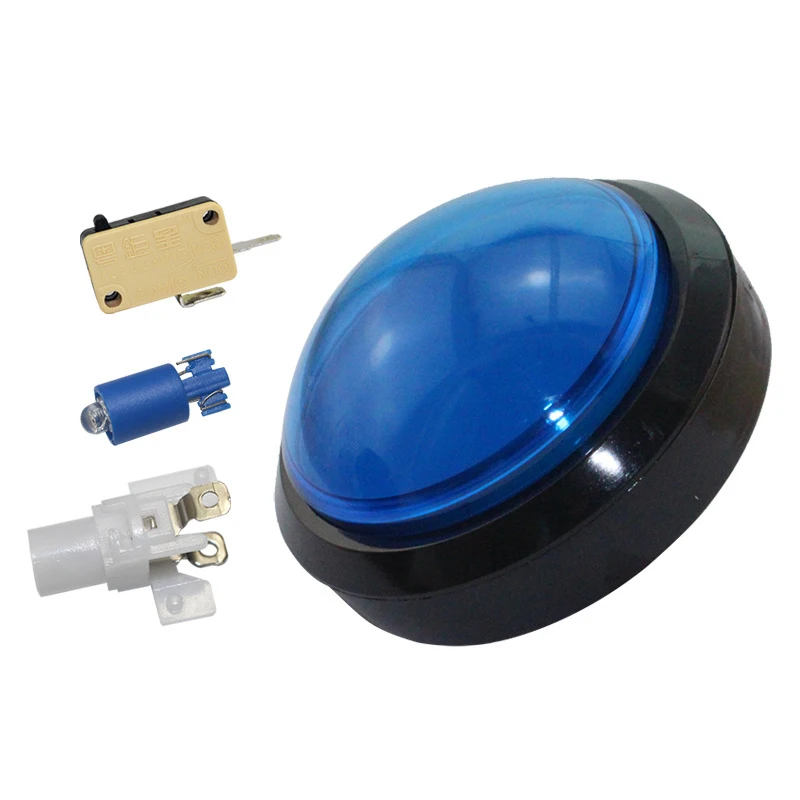 1pcs Big Dome Pushbutton 100mm Illuminated Arcade Push Buttons Led 12v Power Button Switch Push Button with Microswitch