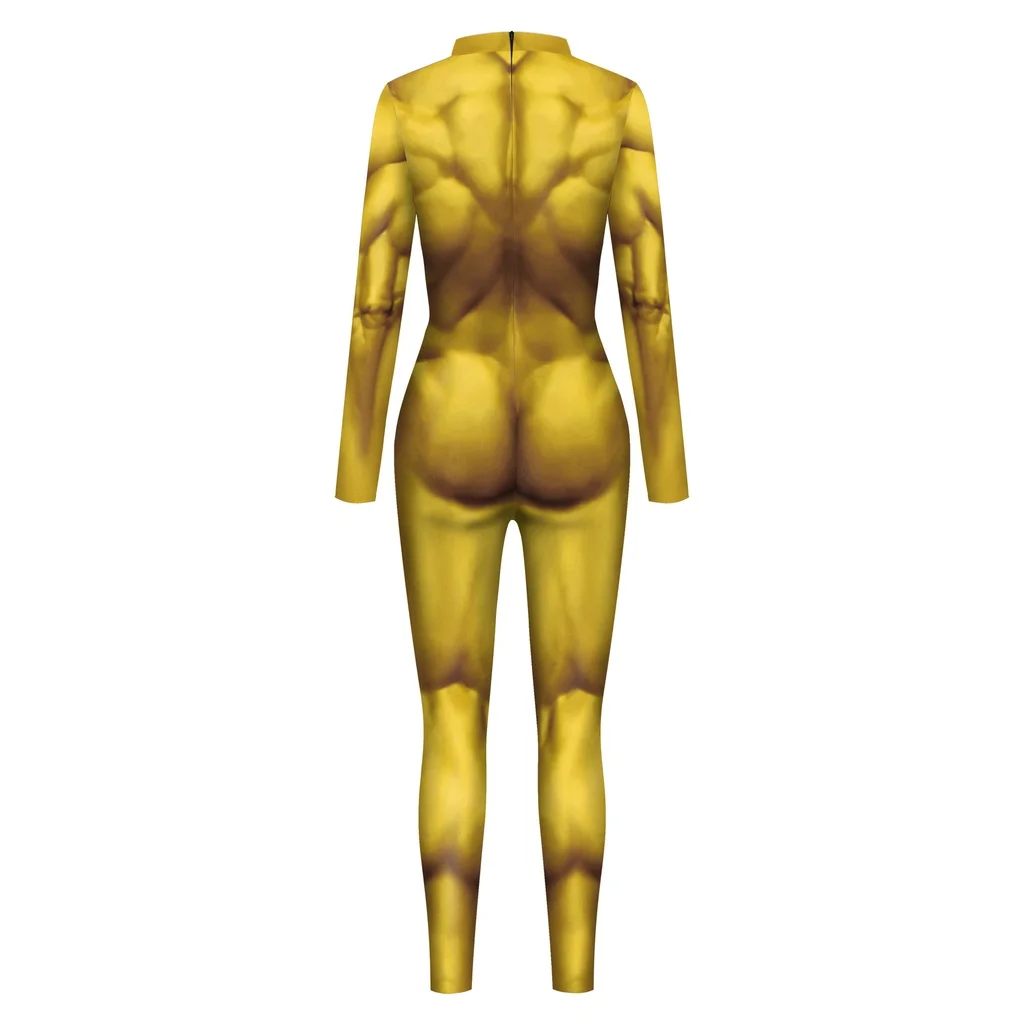 Costume de cosplay de crâne imprimé en 3D pour hommes et femmes, combinaison de héros Muscle Smile, Halloween