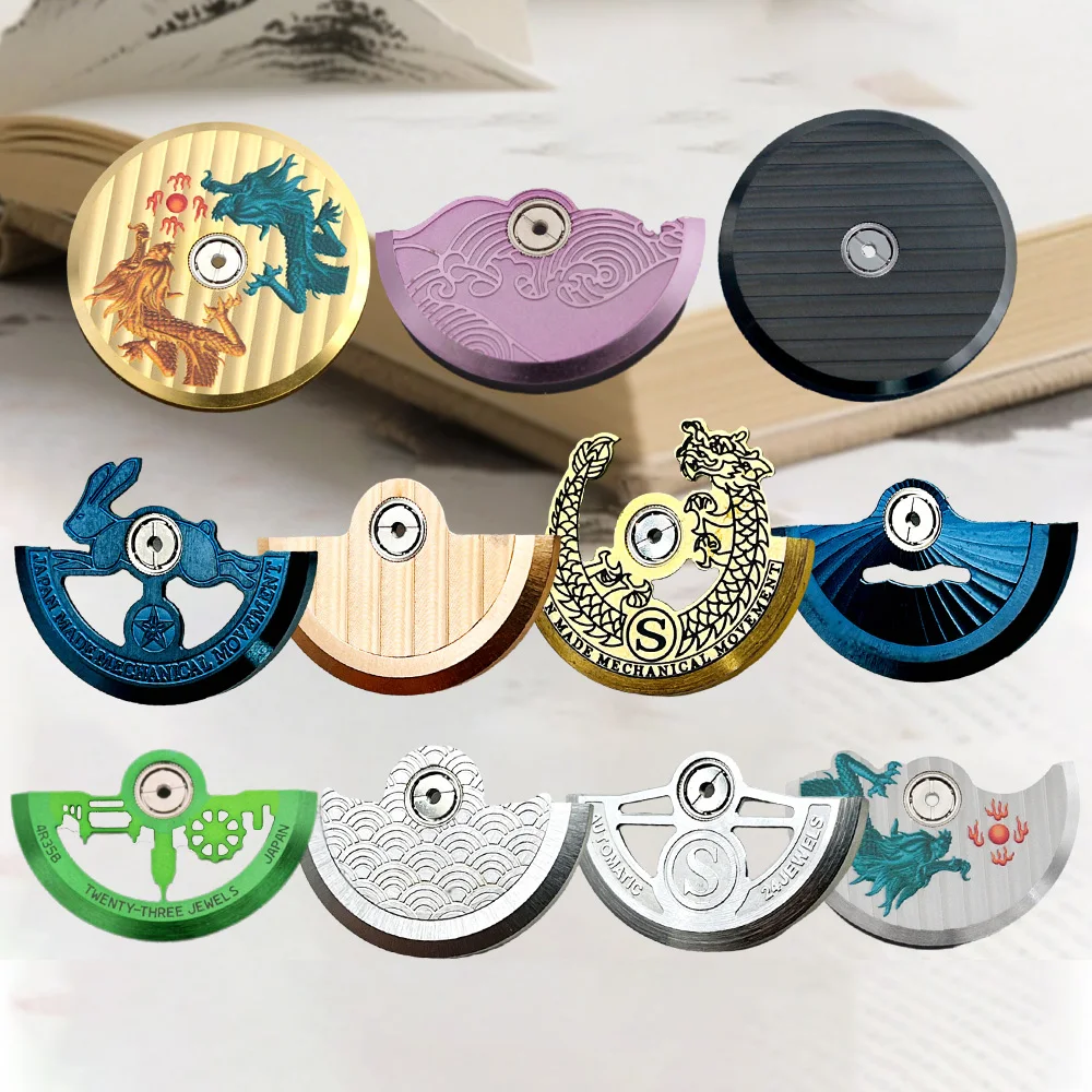 DIY Rotor NH35 Movement Rotor Fit for NH38 NH39 4R35 7S26 NH35 Movement Pendulum Oscillating Weight Hammer Automatic Rotor Part