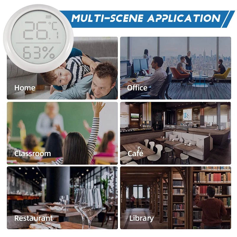 Tuya Zigbee Temperature And Humidity Sensor With LCD Display Indoor Hygrometer Thermometer Smart Life Control