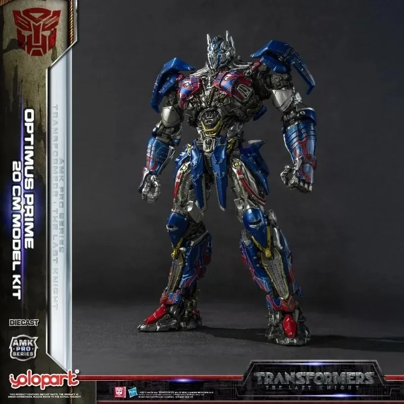 YOLOPARK-Kit de modèle en métal Optimus Prime, Transformation, The Last Knight, AMK PRO Series, Action Figure Toy, Cadeau en stock, 20cm