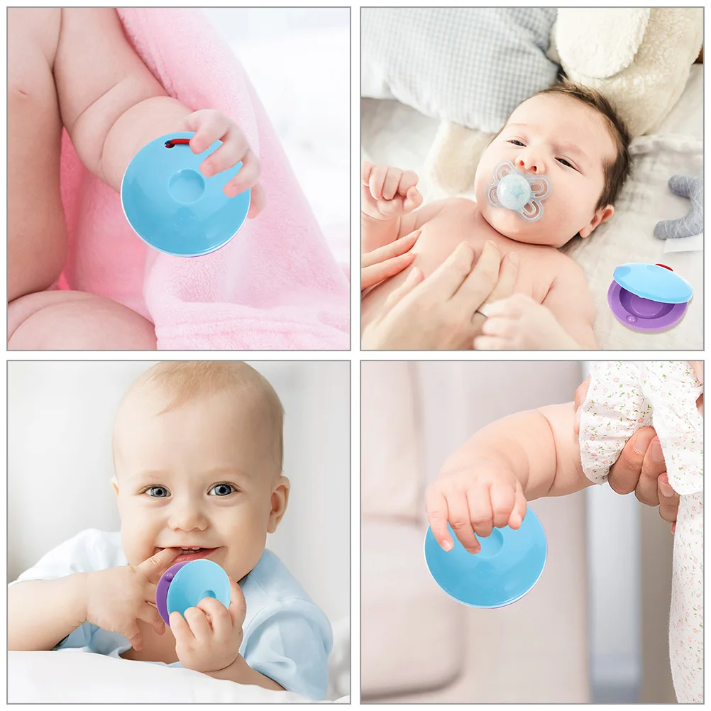 10 قطع من صنجات البلاستيك للأطفال أدوات قرع لعبة تعليمية ألغاز إصبع موسيقية صغيرة ملونة