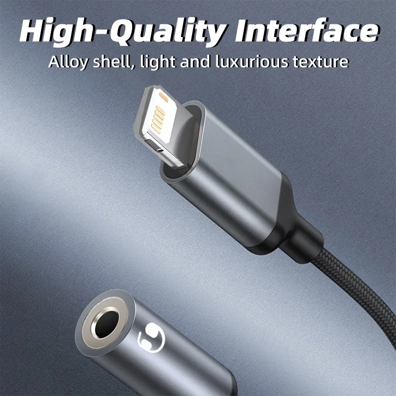 3.5MM For iOS Jack Headphones Adapter Cable Headphone Connector Audio Splitter AUX Cable For iPhone 14 13 12 11 Pro Max Plus