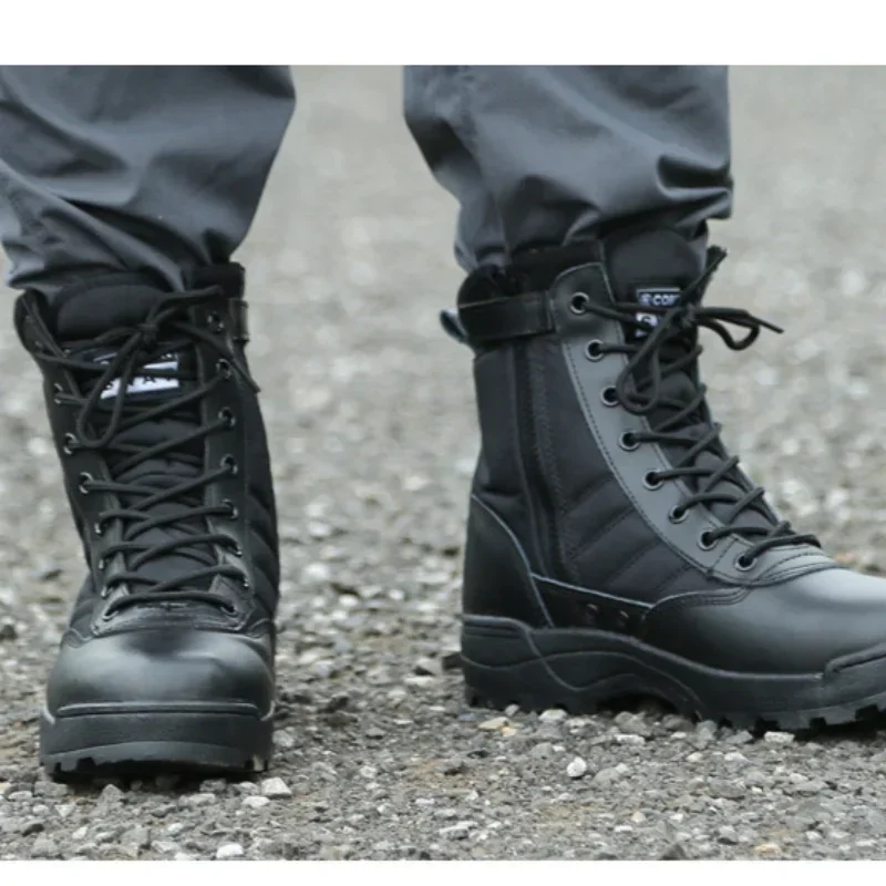 FashionBlack Tactical Breathable Boots Men Special Desert Combat Boots Outdoor Hiking Boots Ankle Shoes Men Work Safty Shoes2024