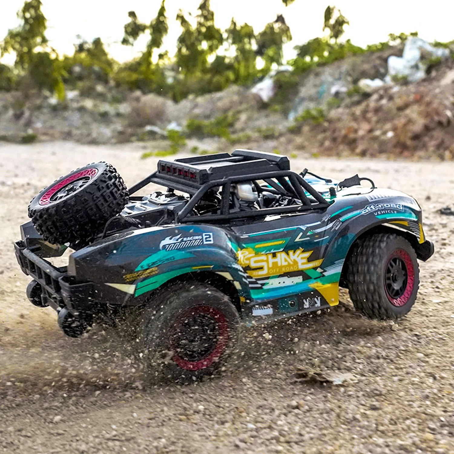 

PVC Shell JJRC 1/18 RC Short Course Truck C8820-B 4WD RC Off Road Vehicle Metal Chassis Differentials Gears Light System