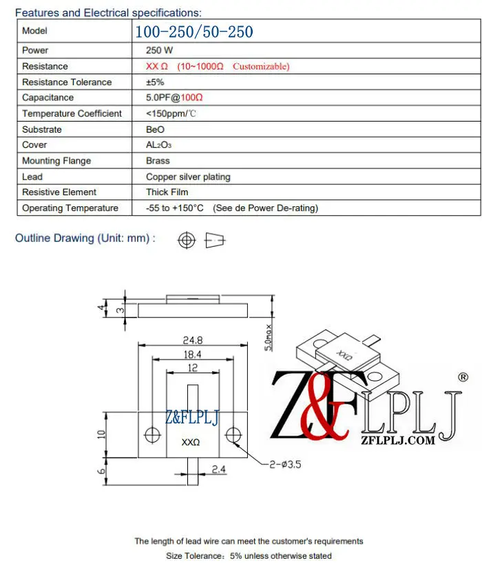 Stineng 250 Watt 100 Ohm WIDERSTAND FLANSCHMONTAGE 250 WATT 100 OHMS Berylliumoxid RFR 100-250 Ersatzteile Stineng 250 Watt 100 Ohm WIDERSTAND FLANSCHMONTAGE 250 WATT 100 OHMS Berylliumoxid RFR 100-250 Ersatzteile