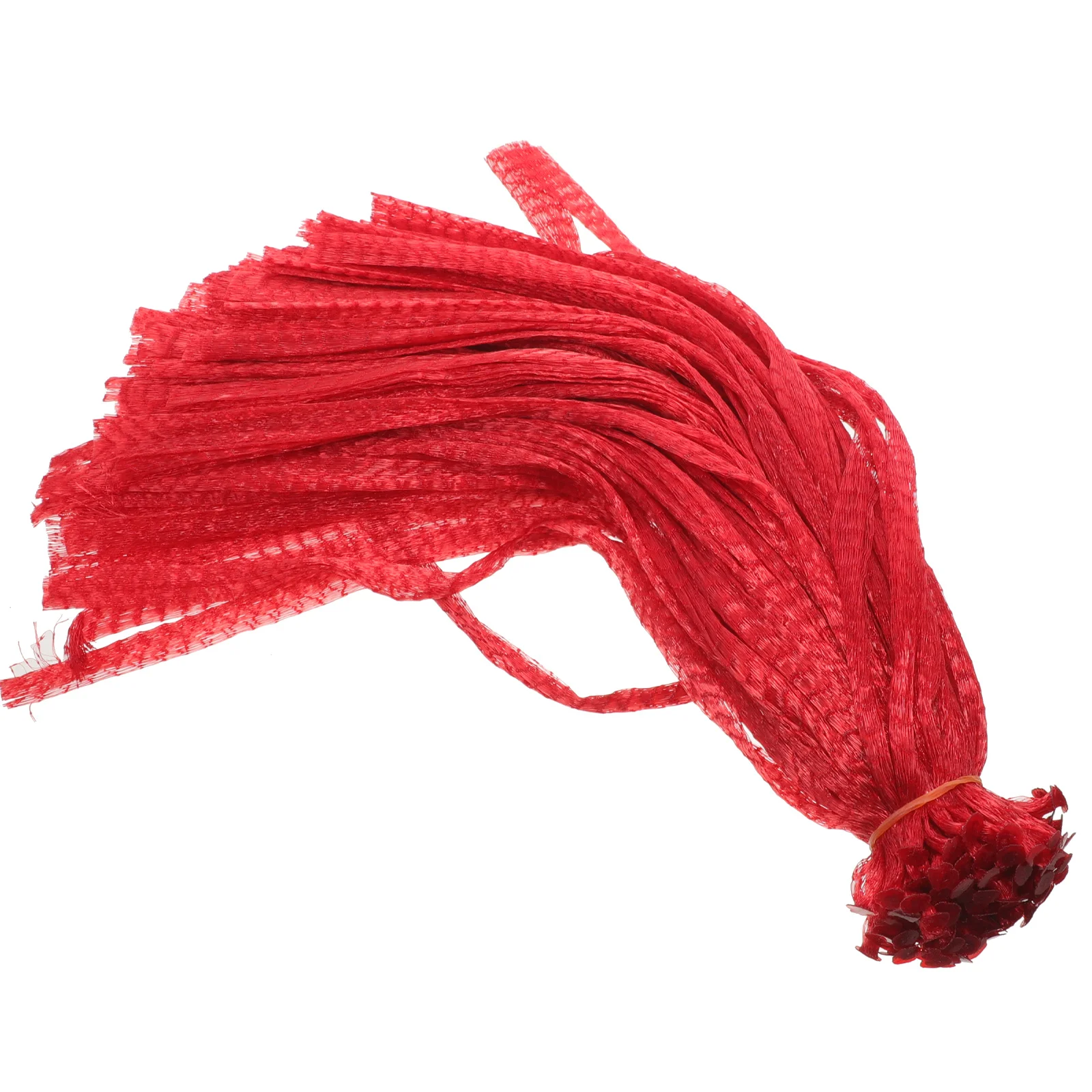 100 قطعة من أكياس إنتاج شبكية من النايلون خفيفة الوزن وقابلة للغسل وقابلة لإعادة الاستخدام وأكياس تخزين الخضروات والفواكه مع رباط لمخزن المطبخ