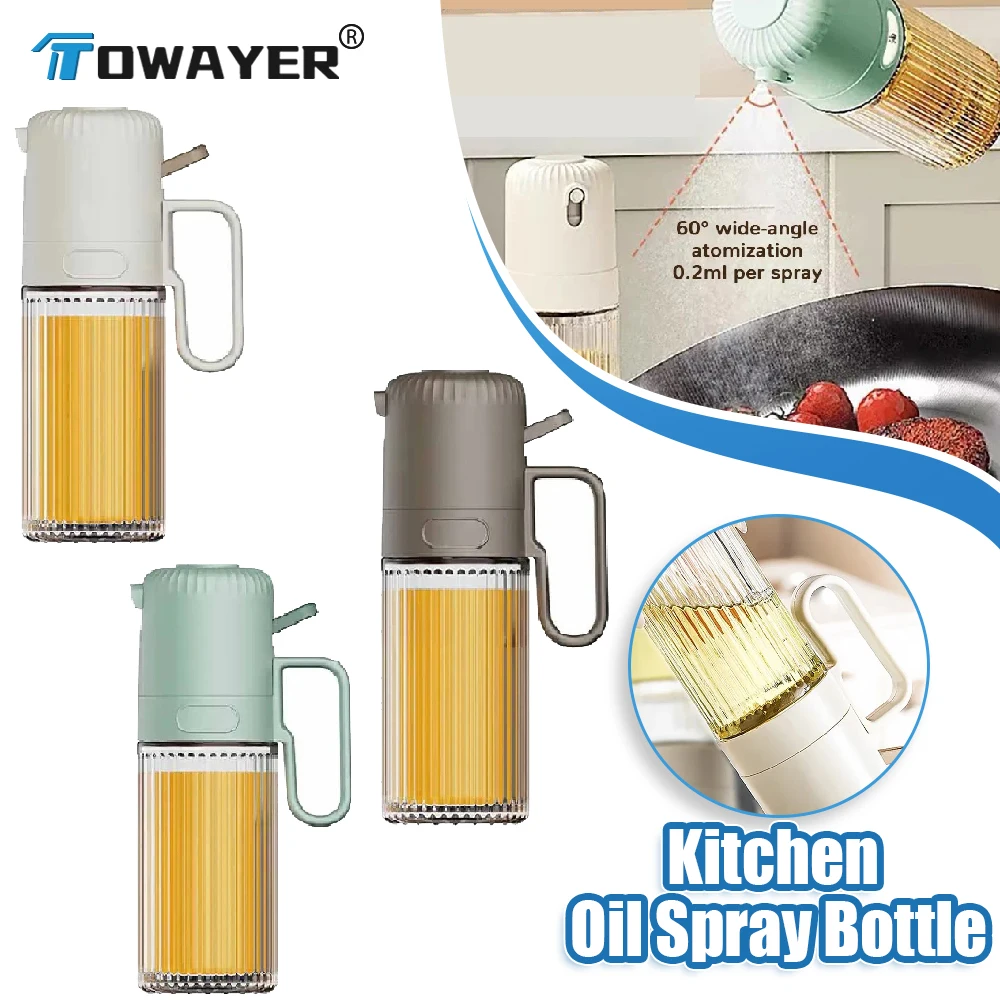 250ml Kitchen Oil Spray Bottle Cooking Anti-leakage Oil Storage Bottle BBQ Air Fryer Oil Dispensers Sprayer Kitchen Acceesories