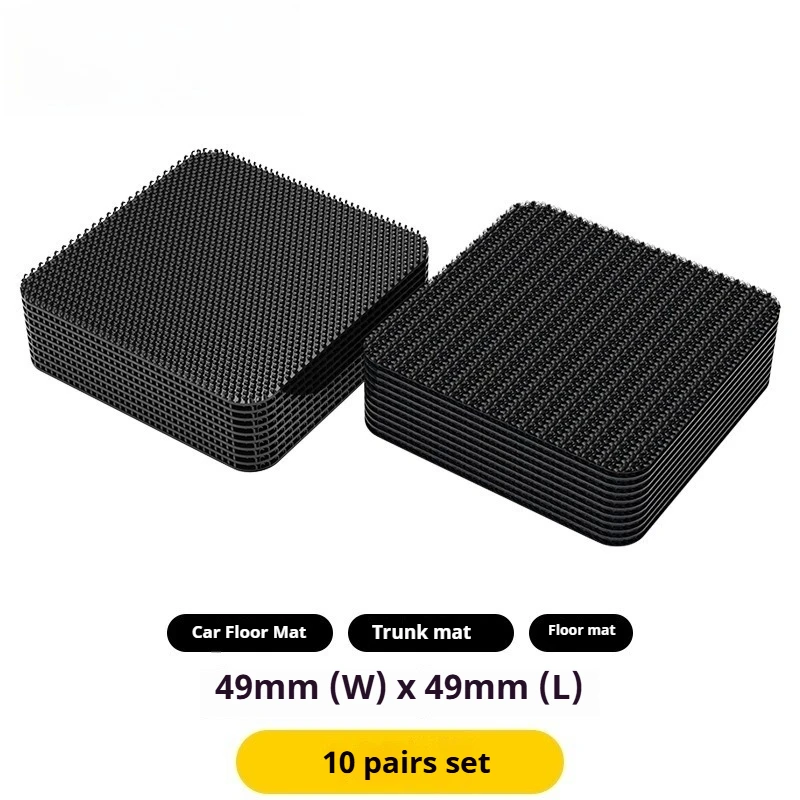 10 To 100 Pairs Very Strong Adhesive Tape Car Floor Mats Self-adhesive  Attachesdouble Sided Velcro Strip Carpet DIY Attaches