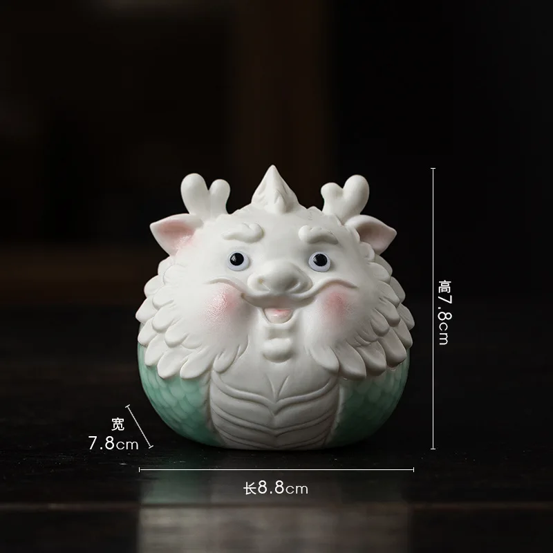 Tea Pet Ornaments Lovely Chinese Zodiac Dragon Year Mascot Tea Play Tea Ceremony Tea Set Accessories Desktop Decoration Car