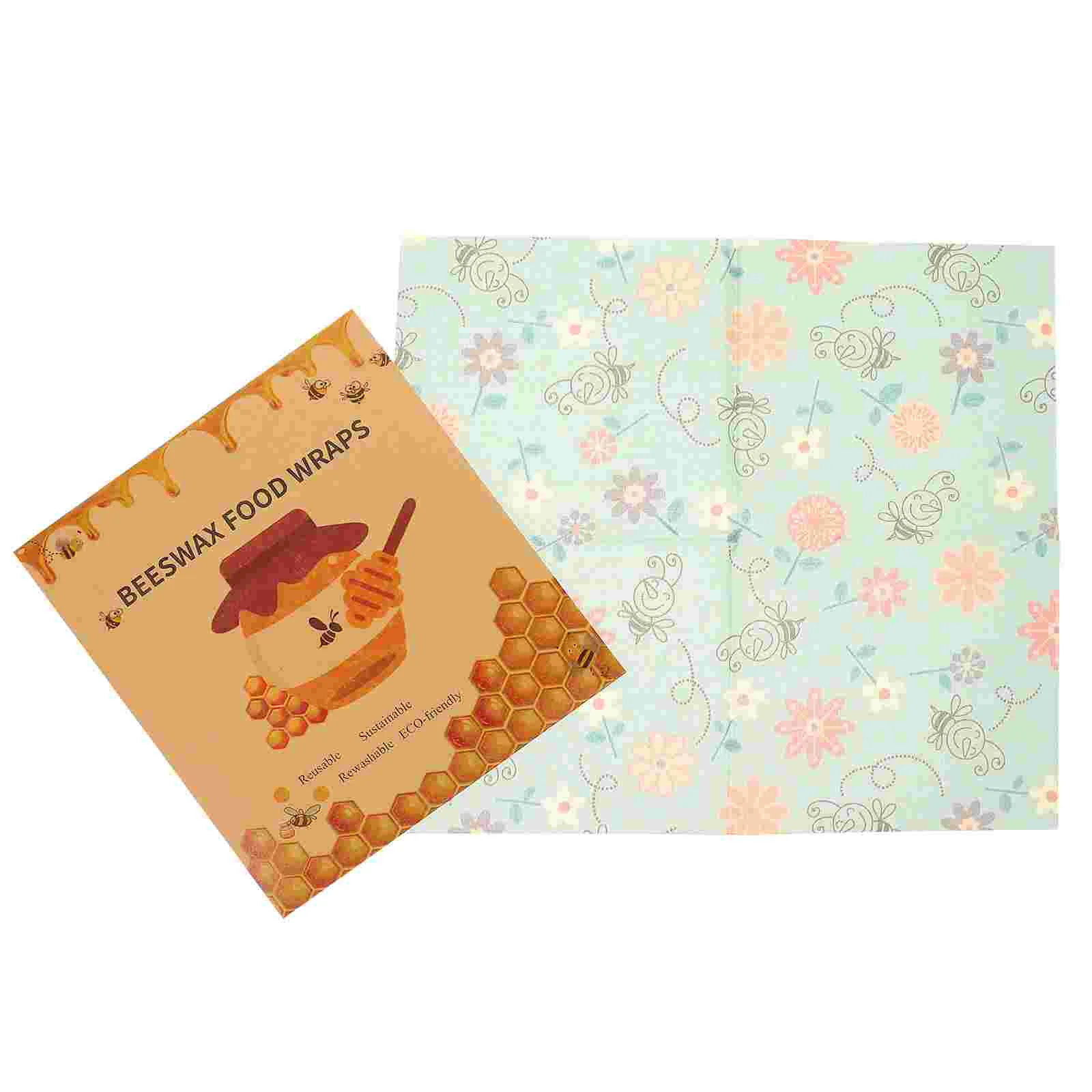 3 Pcs Bread Bag Stencil Beeswax Wrap Child Lunch Boxes Paper Food Cotton Kitchen Wraps