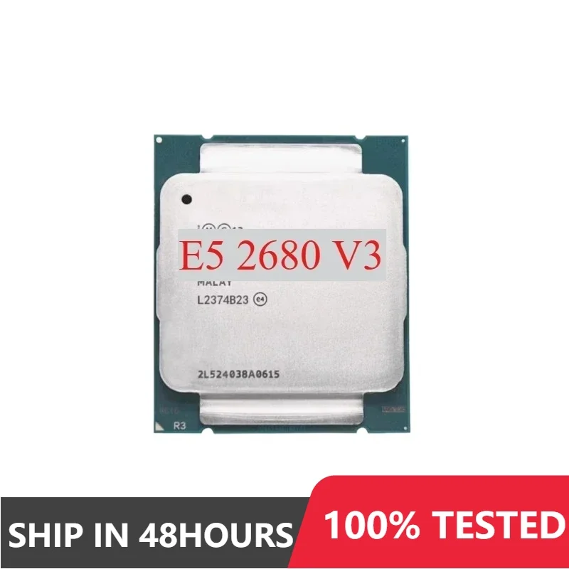 Used E5-2680 V3 E5 2680 V3 E5-2680V3 2680V3 2.5GHz 12-Core 24-Thread cpu processor LGA 2011-3  perfect test