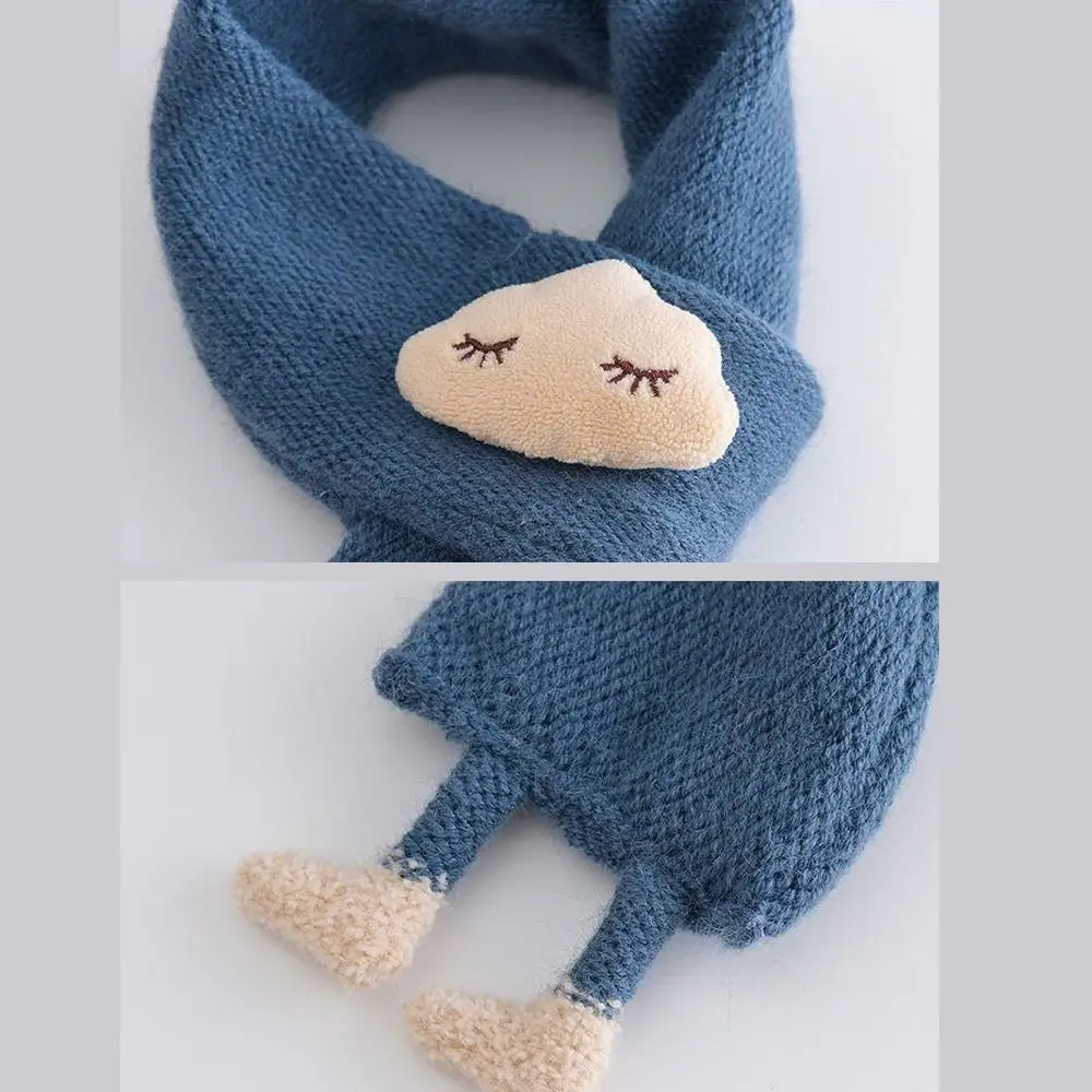 Collar Shawl Knit Baby Scarf Thick Warm Cartoon Clouds Children's Scarf Neck Wraps Neck Guards Scarves Autumn Winter