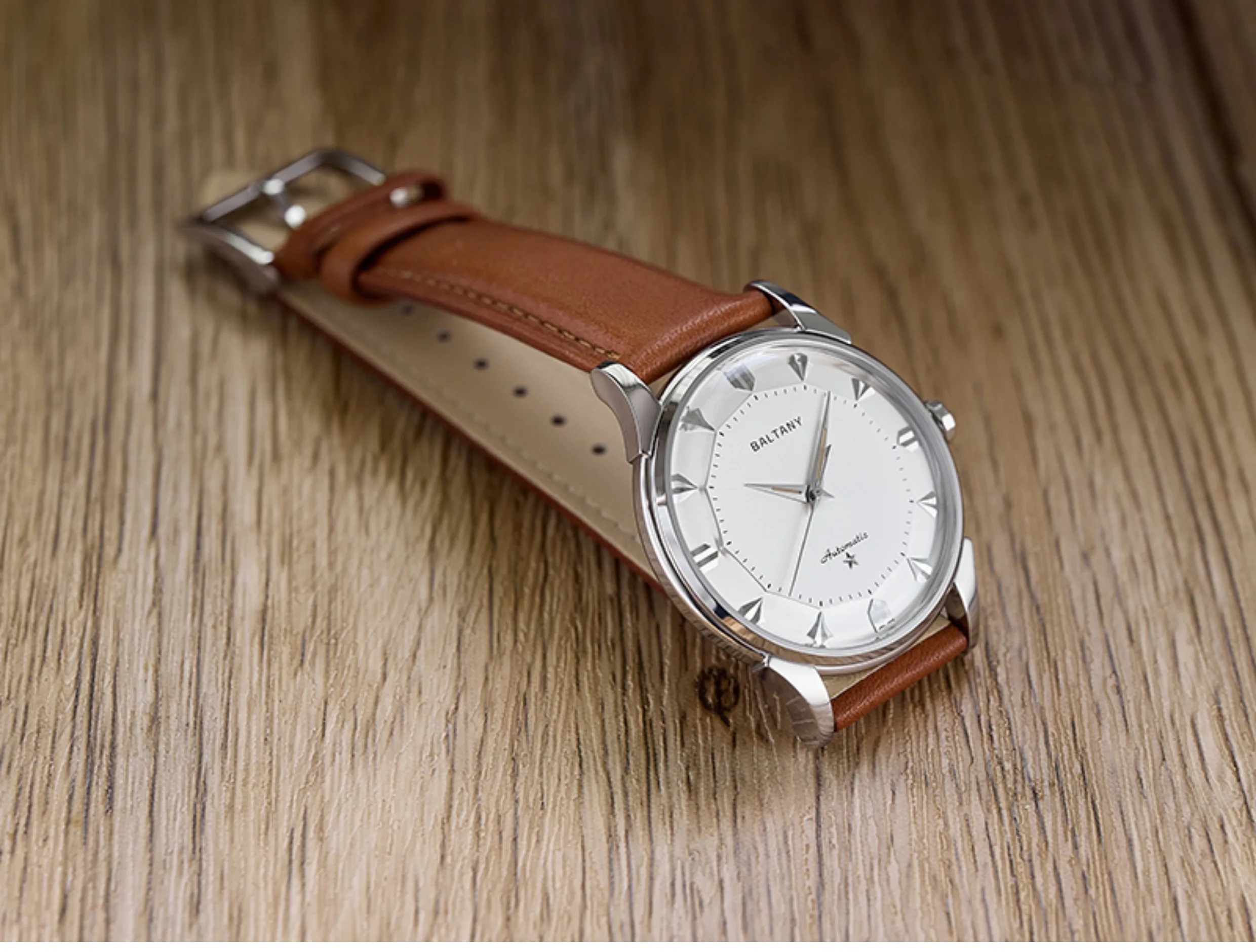 Baltany Orologio automatico da uomo 38,5 mm Orologio da polso meccanico ultrasottile Zaffiro 50 m Impermeabile luminoso Miyota 9039