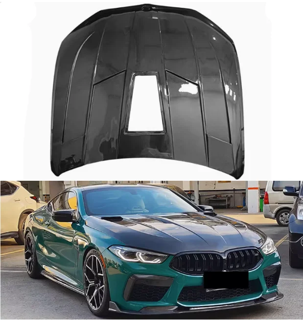 

For BMW G14 G15 G16 8 Series F91 F92 F93 M8 2018-2023 LFS Carbon Fiber Front Bumper Bonnet Engine Transparent Hood Vent Cover