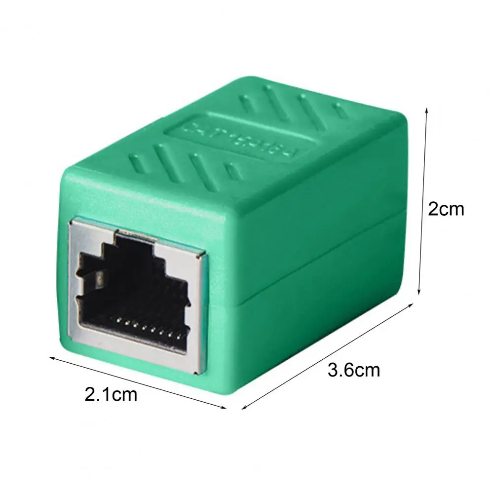 Network Connector Dual Ports Female to Female RJ45 LAN Cable Coupler RJ45Ethernet Cable Extender Network Coupler Cable Connector