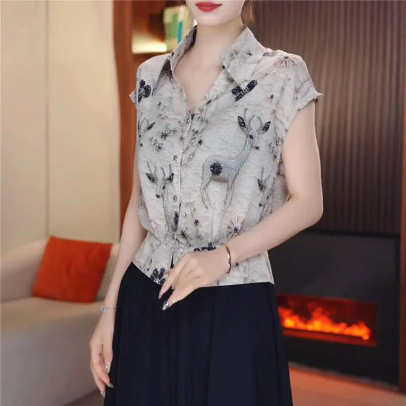 Модная рубашка для мамы с принтом. Новый стильный летний дизайн. Оверсайз и свободный крой.