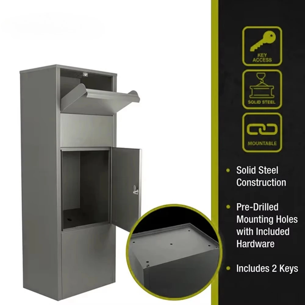Free Standing Drop Box Mailboxes Rustproof Waterproof and Anti-Theft Metal with Powder Coating Finish for Apartments