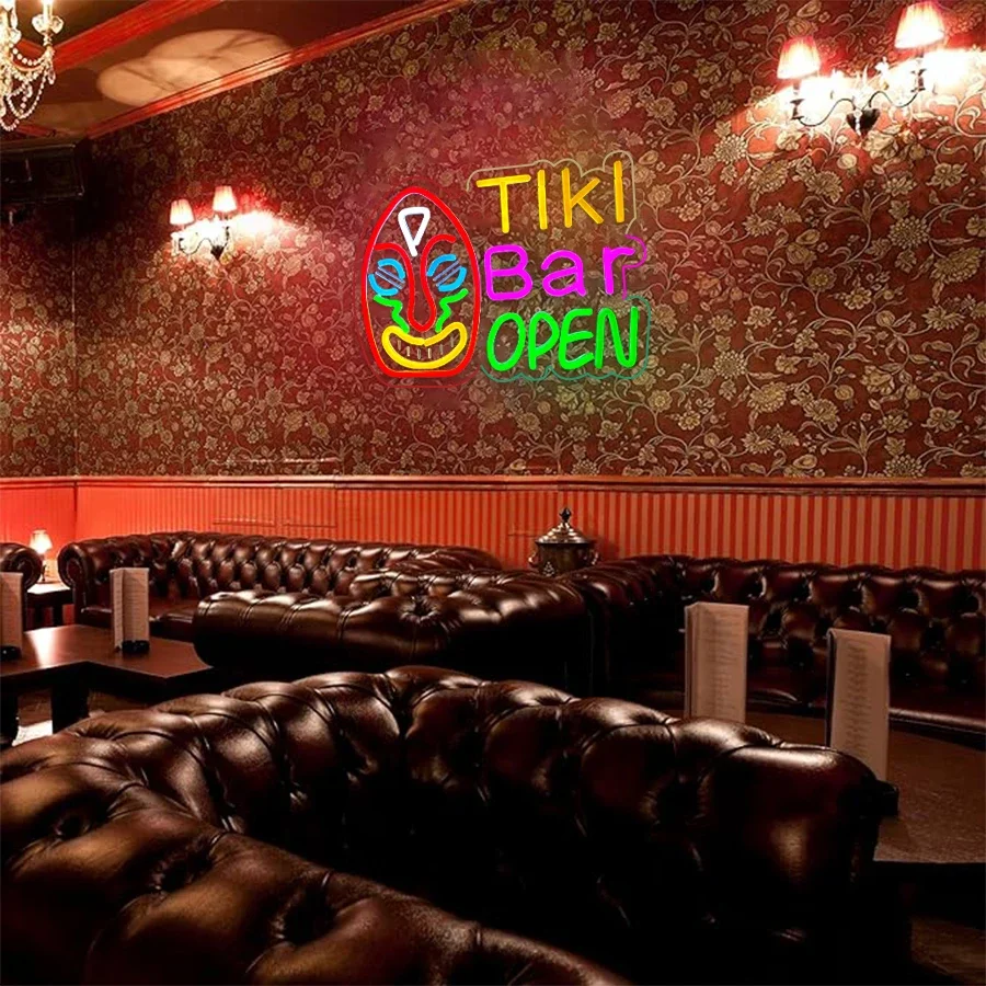 

Открытые светодиодные неоновые огни Tiki Bar, источник питания USB, подходит для бар, клубов, игровых студий и коммерческих настенных эстетических вывесок.
